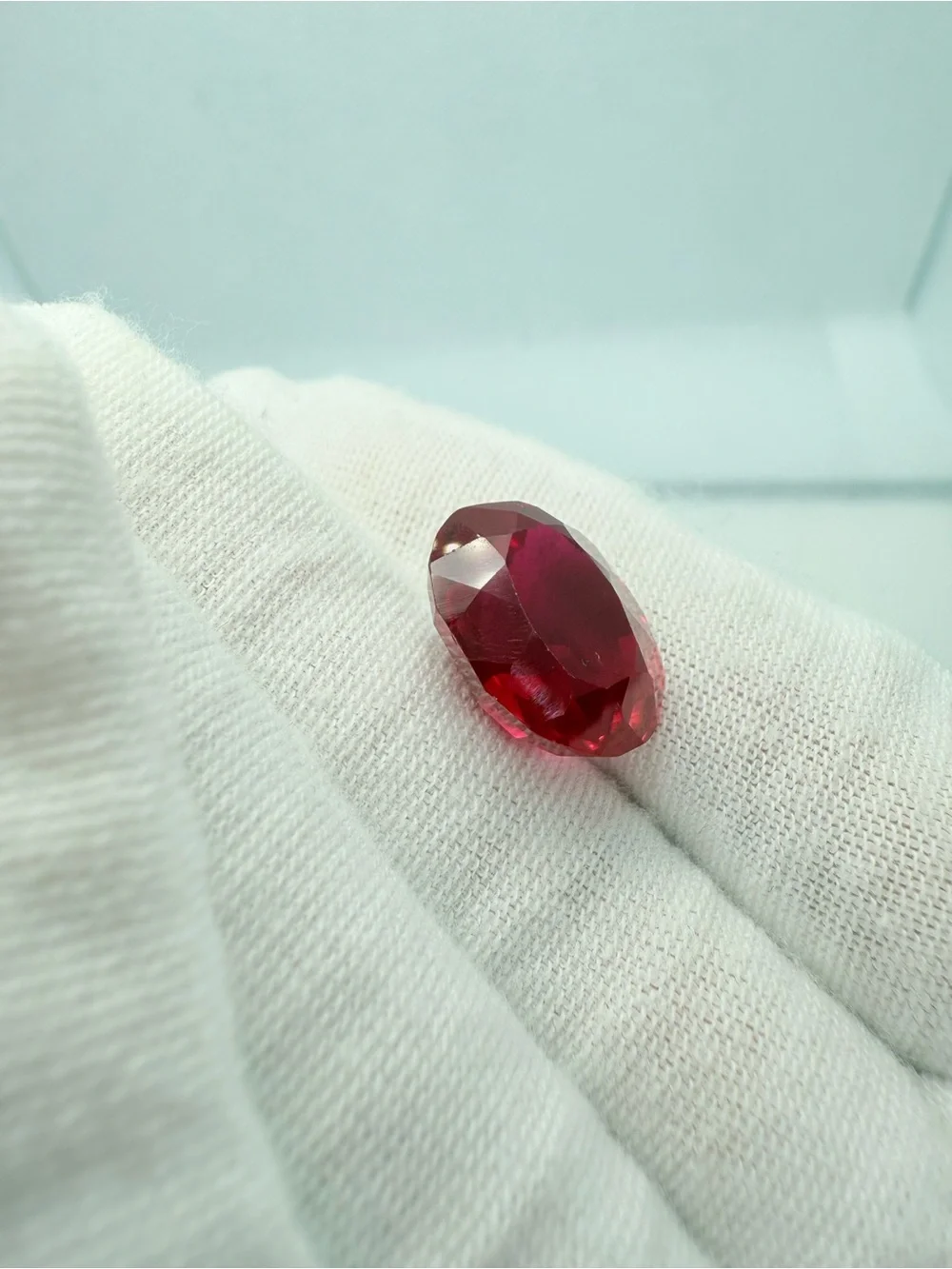 Red Oval Faceted Gemstone - Women Jewelry